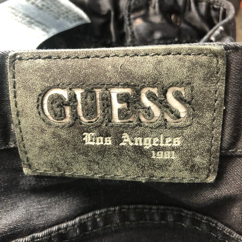 Guess Jeans 5-Pocket Black Washed Denim Skirt Size 26 - Picture 11 of 12